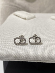 Dior classic rhinestone earrings-3603